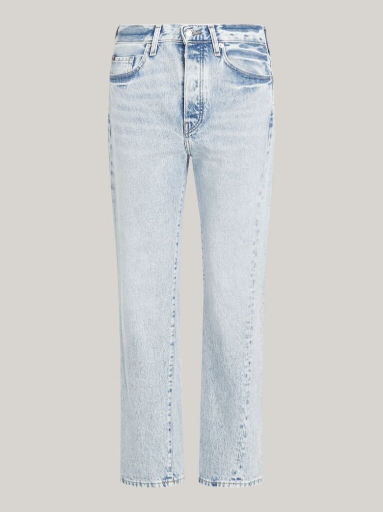 Denim High Rise Straight Twisted Seam Jeans  Women