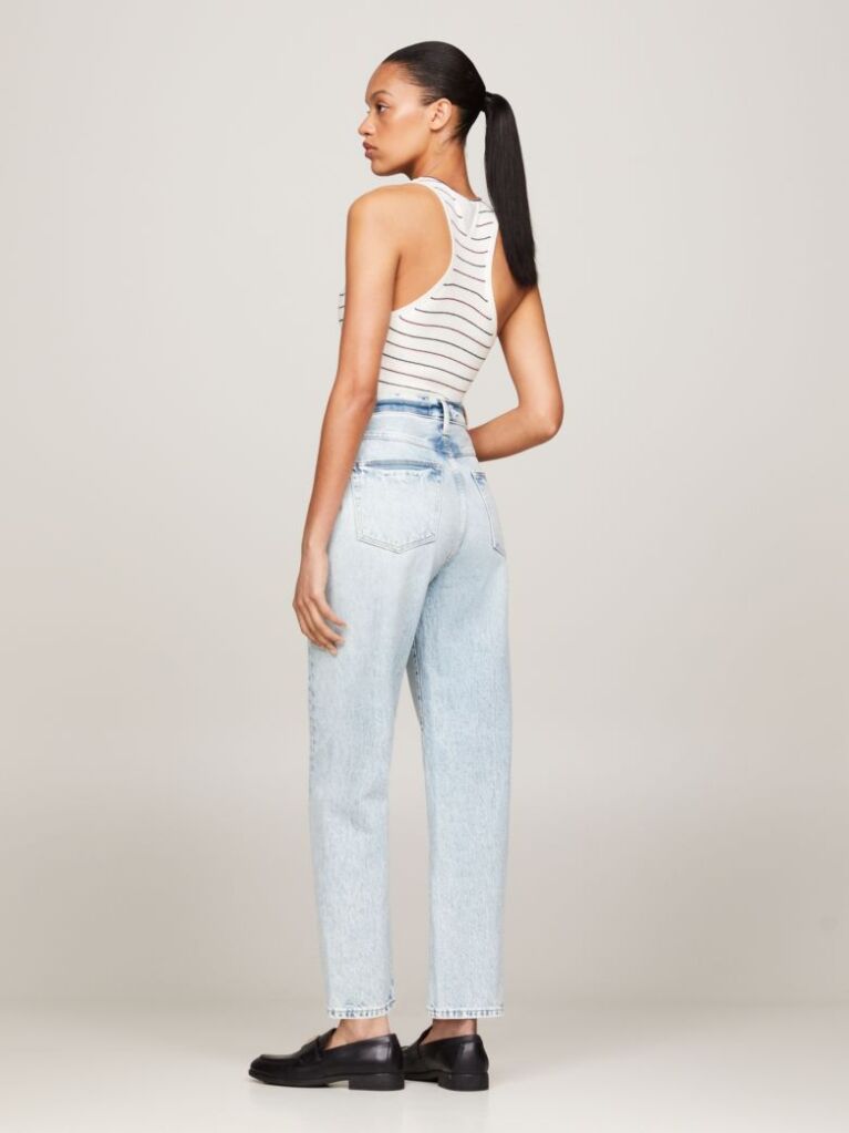 Denim High Rise Straight Twisted Seam Jeans  Women