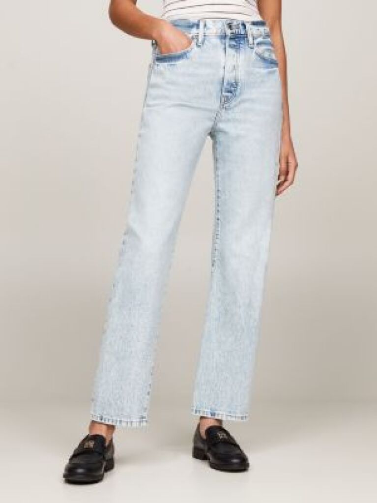 Denim High Rise Straight Twisted Seam Jeans  Women