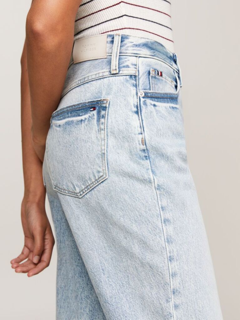 Denim High Rise Straight Twisted Seam Jeans  Women
