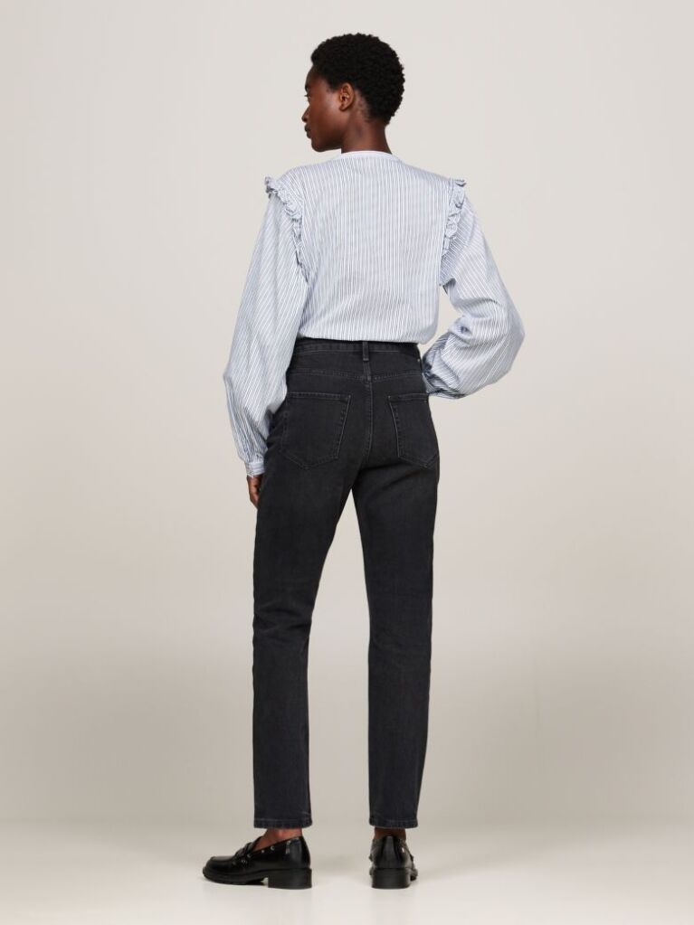 Black High Rise Slim Ankle Jeans  Women