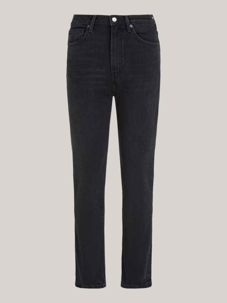 Black High Rise Slim Ankle Jeans  Women