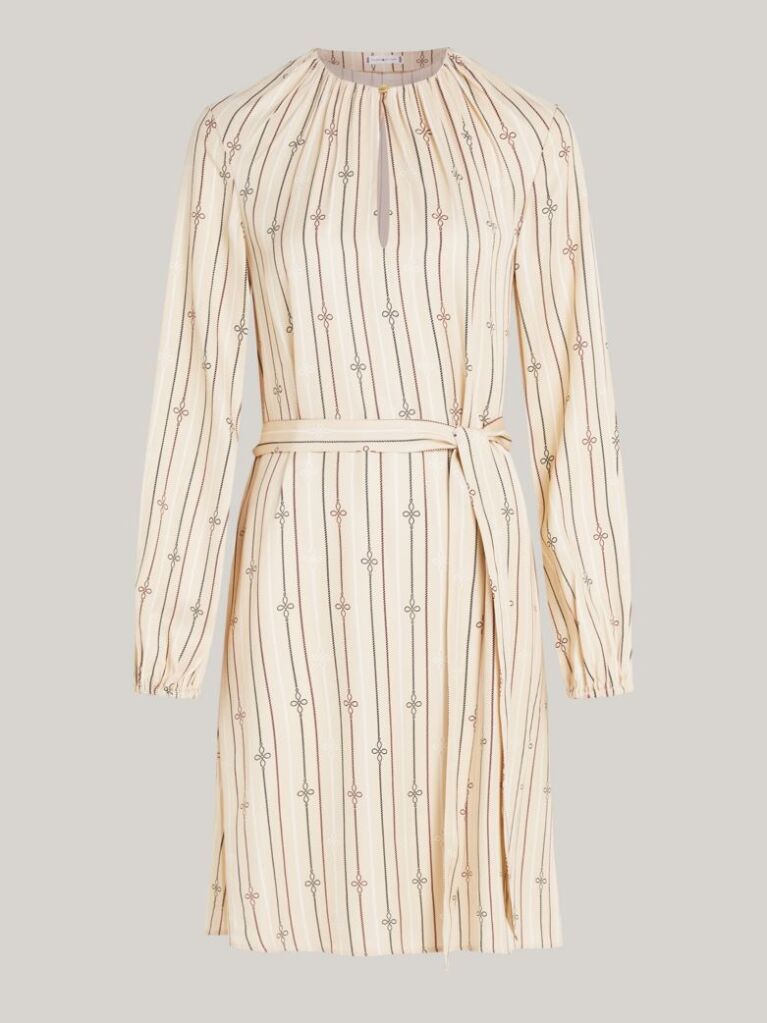 Multi Gathered Fit And Flare Mini Dress  Women