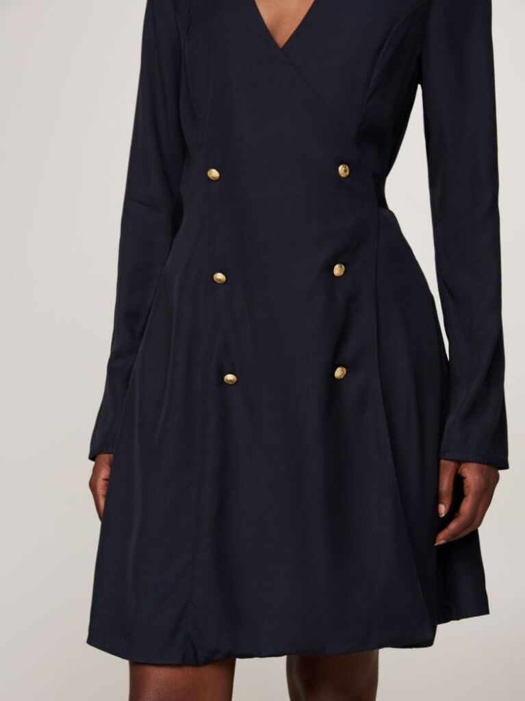 Multi Double Breasted Wrap Mini Dress  Women