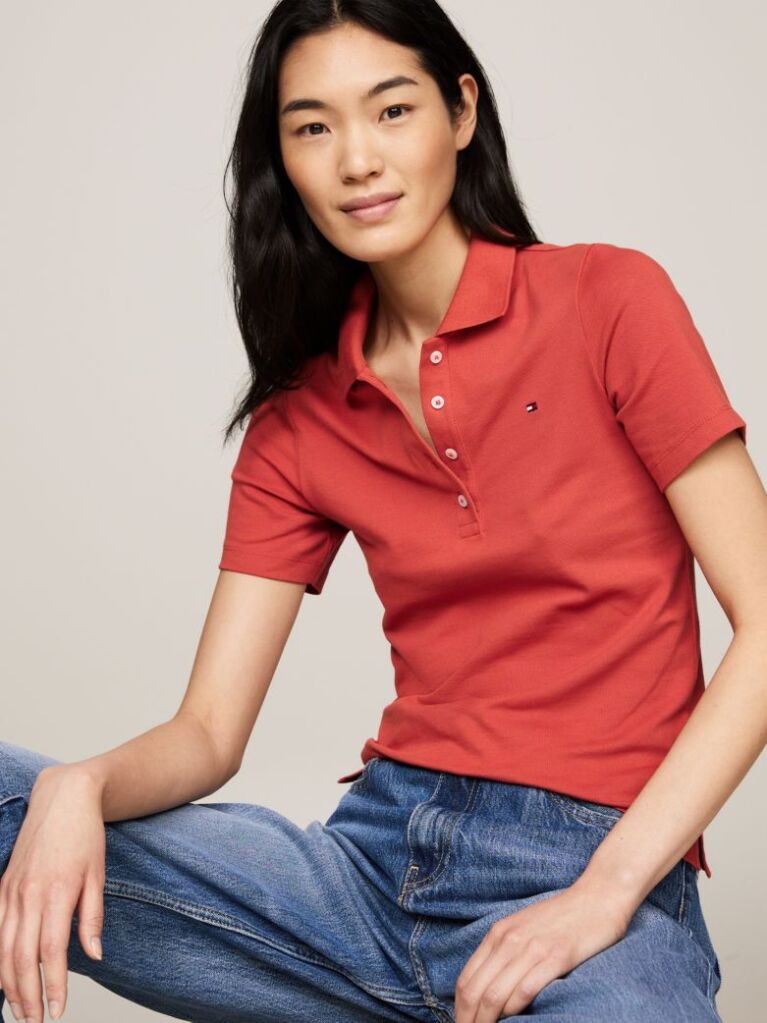 Red 1985 Collection Slim Fit Polo Shirt  Women