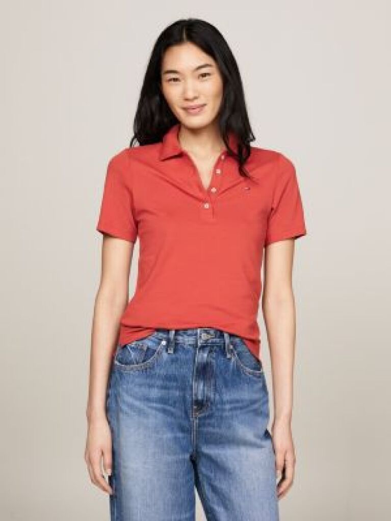 Red 1985 Collection Slim Fit Polo Shirt  Women