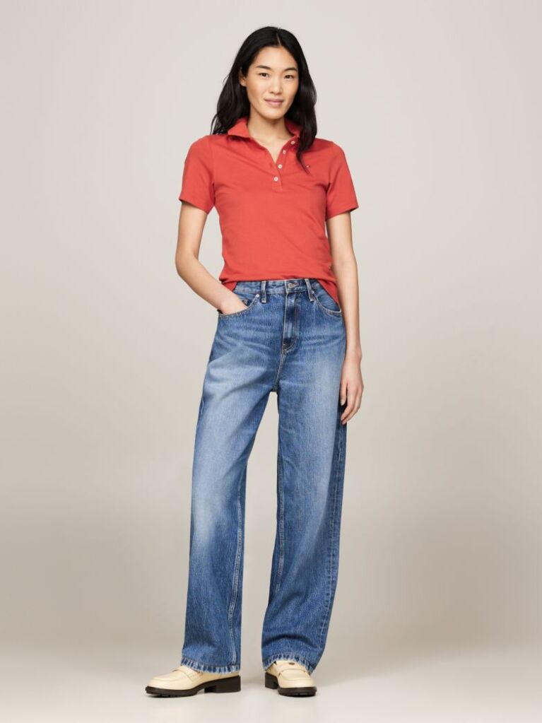 Red 1985 Collection Slim Fit Polo Shirt  Women