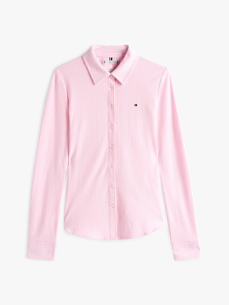 Pink 1985 Slim Fit Pique Shirt  Women