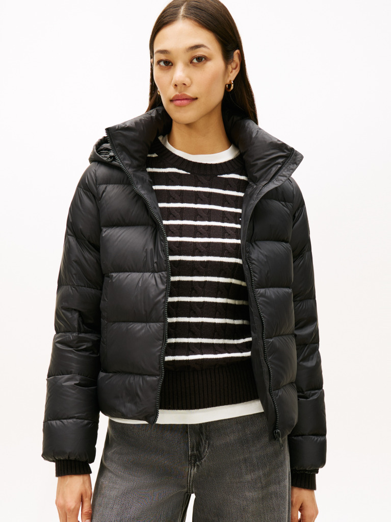 Black Water Repellent Down Jacket  Women