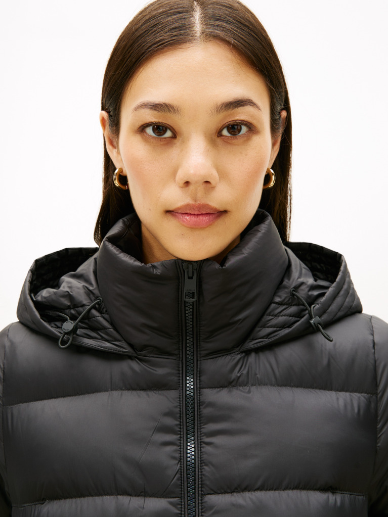 Black Water Repellent Down Jacket  Women
