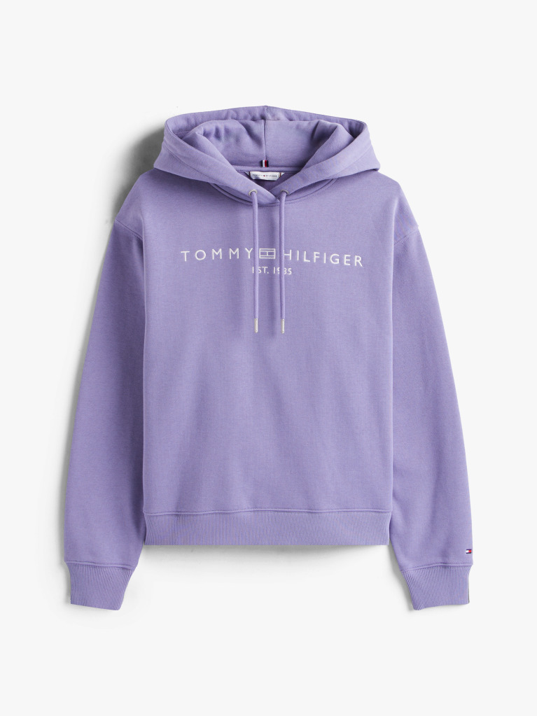 Purple Logo Embroidery Hoody  Women
