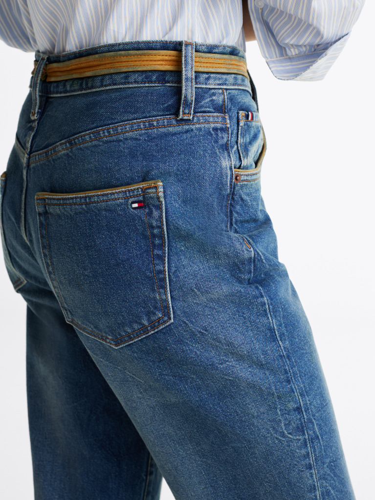 Μπλε Ψηλόμεσο Τζιν Σε Bootcut Γραμμή  Γυναίκες