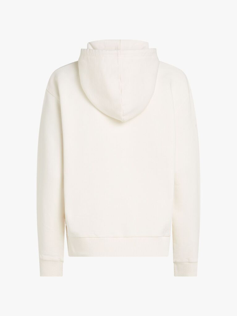 Beige Logo Embroidery Hoody  Women