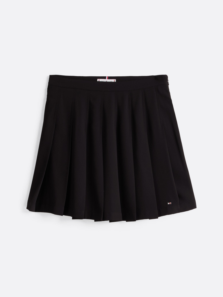 Black Pleated Mini Skirt  Women