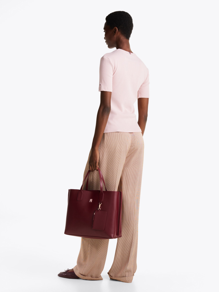 Pink Ribbed Slim T-Shirt  Women