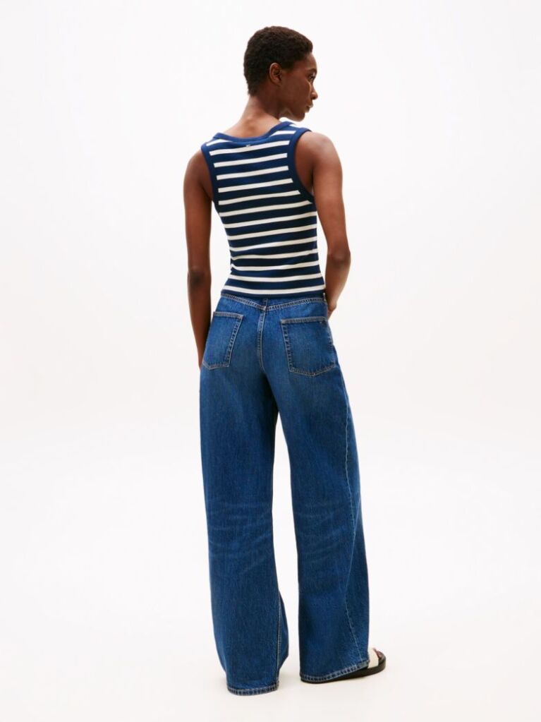 Multi Henley Slim Tank Top  Women