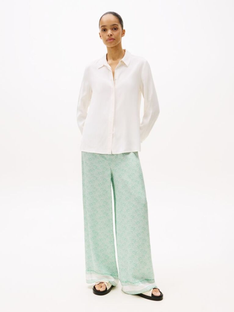 Beige Concealed Placket Relaxed Shirt  Women