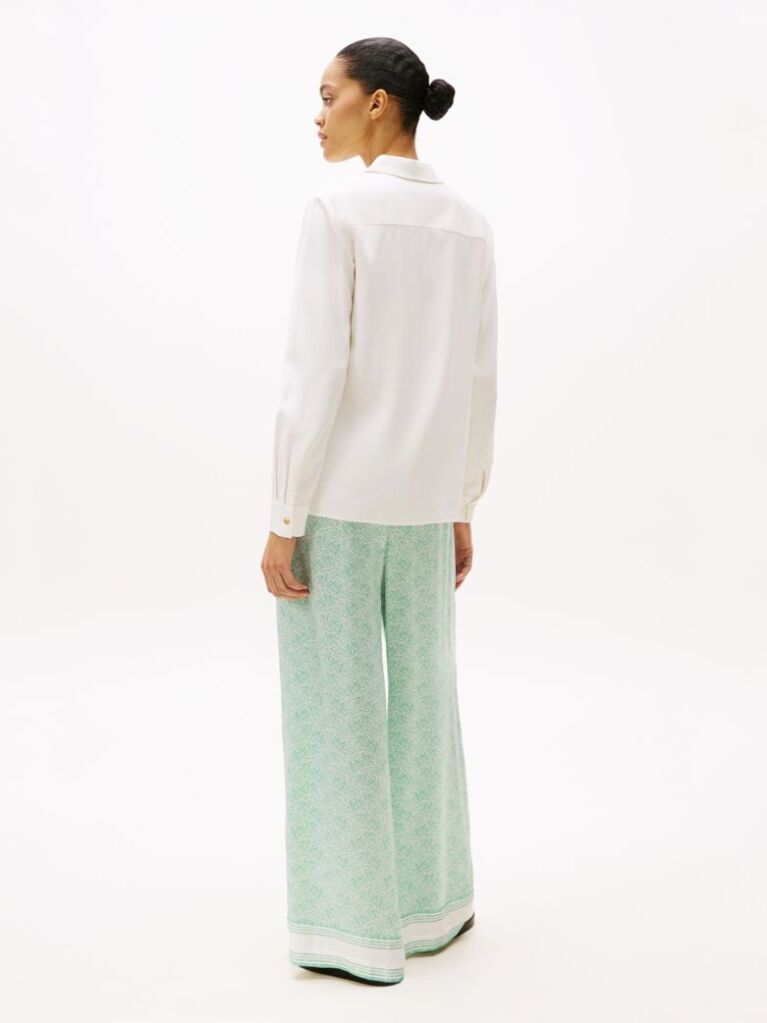 Beige Concealed Placket Relaxed Shirt  Women