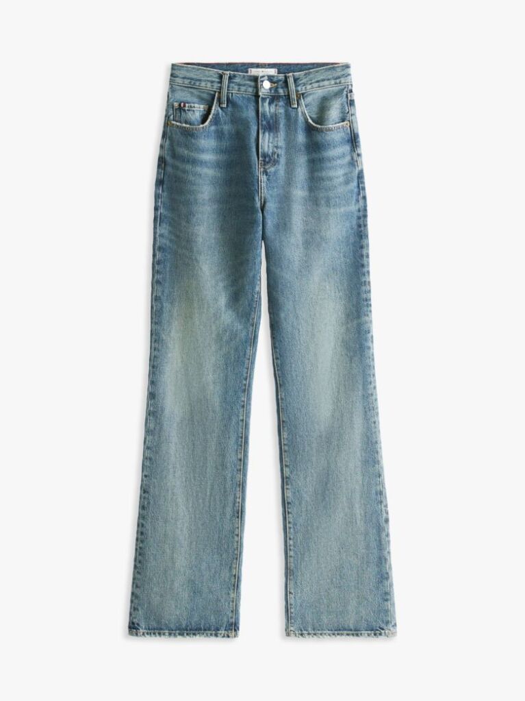 Μπλε Ψηλόμεσο Άνετο Τζιν Σε Bootcut Γραμμή  Γυναίκες