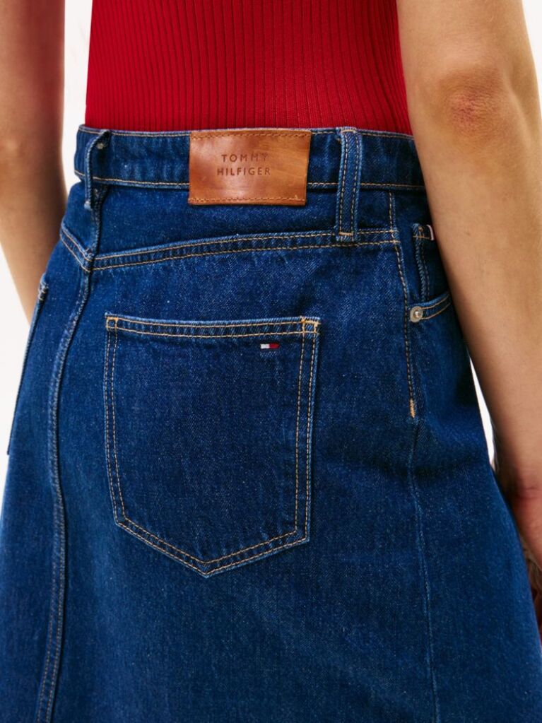 Blue Straight Denim Mini Skirt  Women