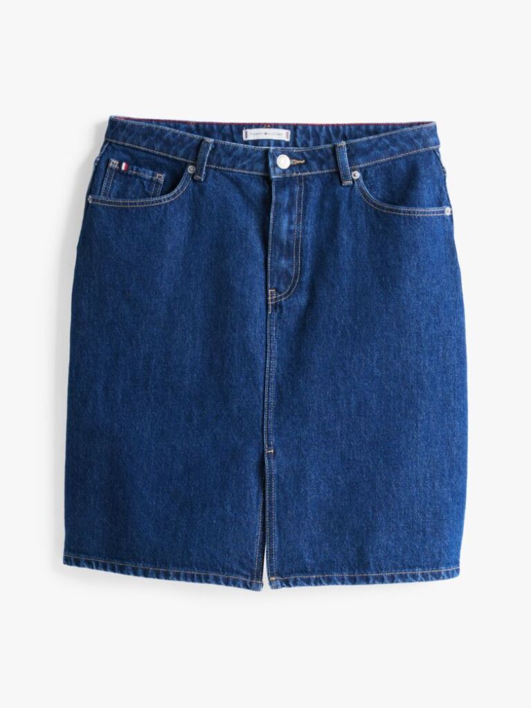 Blue Straight Denim Mini Skirt  Women