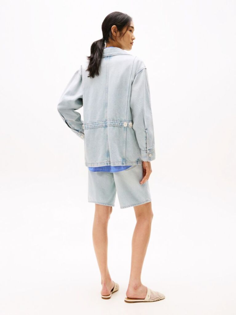 Μπλε Oversized Denim Τζάκετ  Γυναίκες