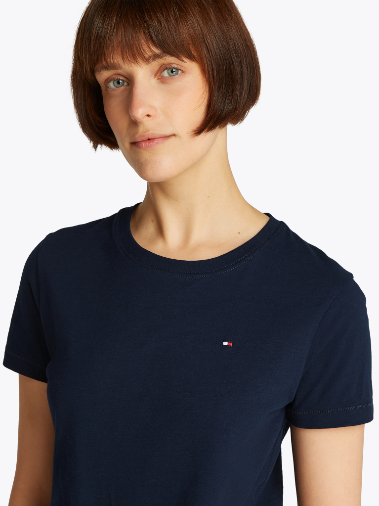 Μπλε T-Shirt Σε Κανονική Γραμμή  Γυναίκες