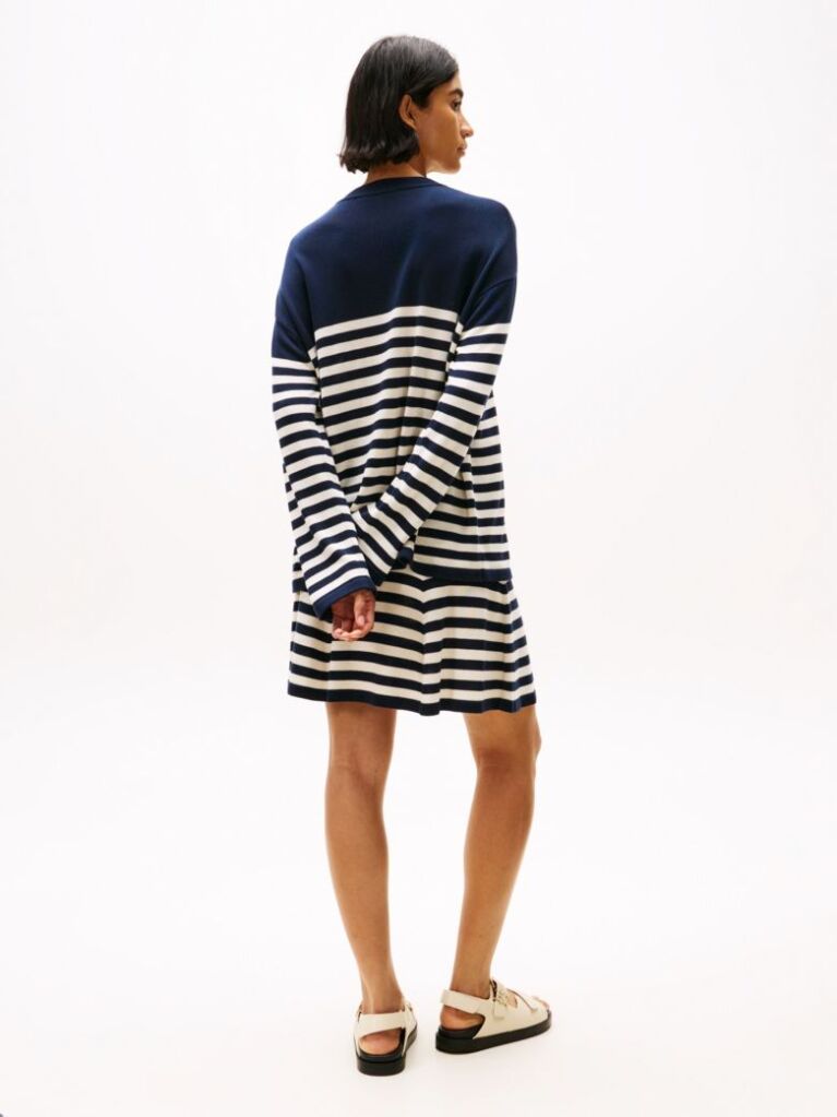 Multi Relaxed Crew Neck Jumper With Silk  Women