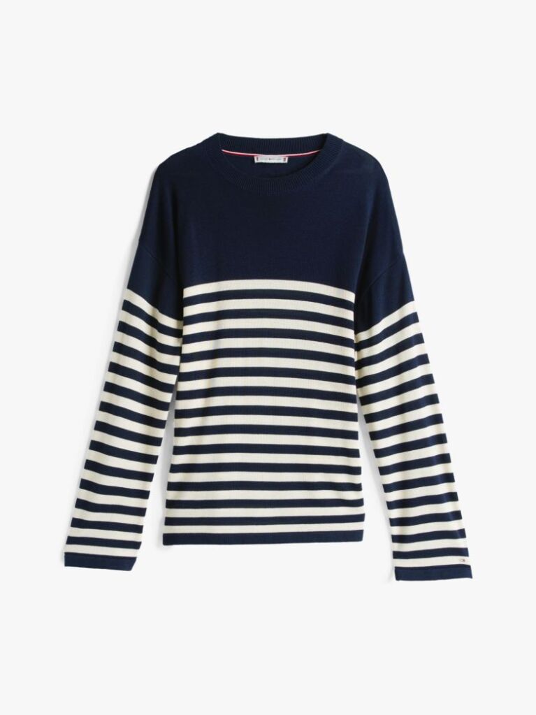 Multi Relaxed Crew Neck Jumper With Silk  Women