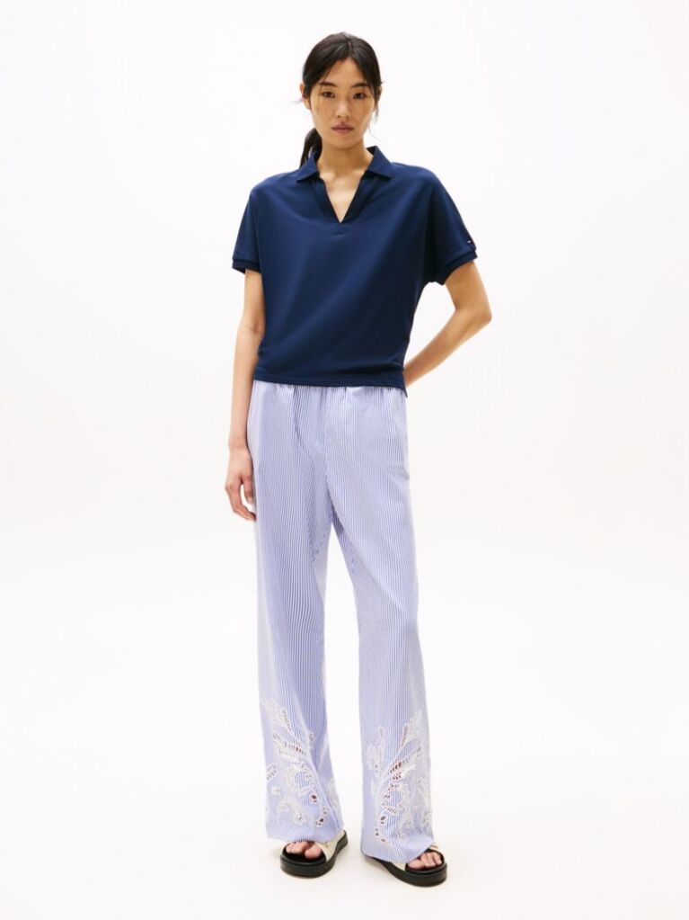 Blue Relaxed Polo Shirt  Women