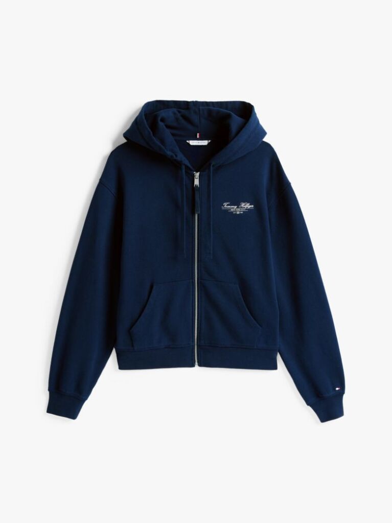 Blue Logo Zip-Thru Hoody  Women