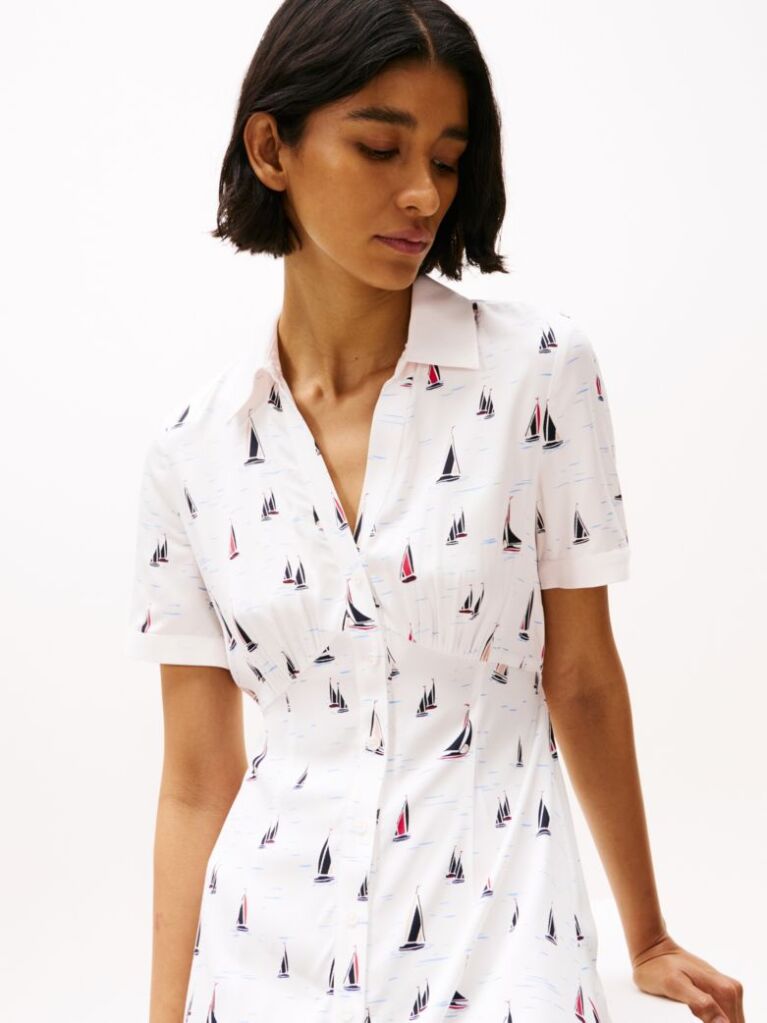 Multi Print Cut Out Maxi Shirt Dress  Women