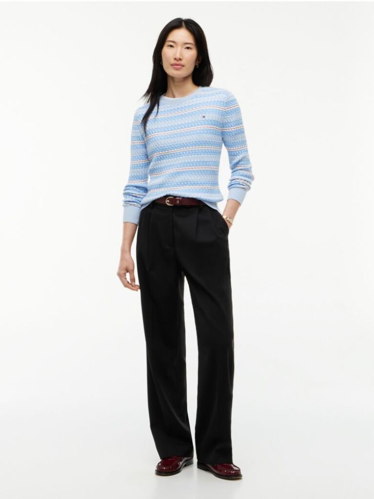 Multi Fine Cable Knit Jumper  Women