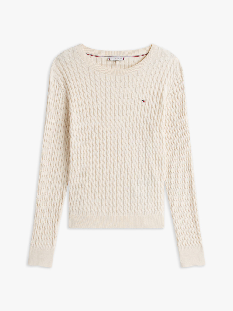 Beige Fine Cable Knit Jumper  Women