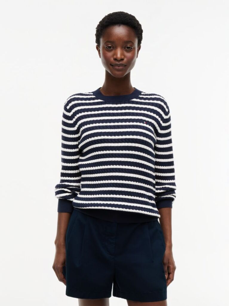 Multi Fine Cable Knit Jumper  Women