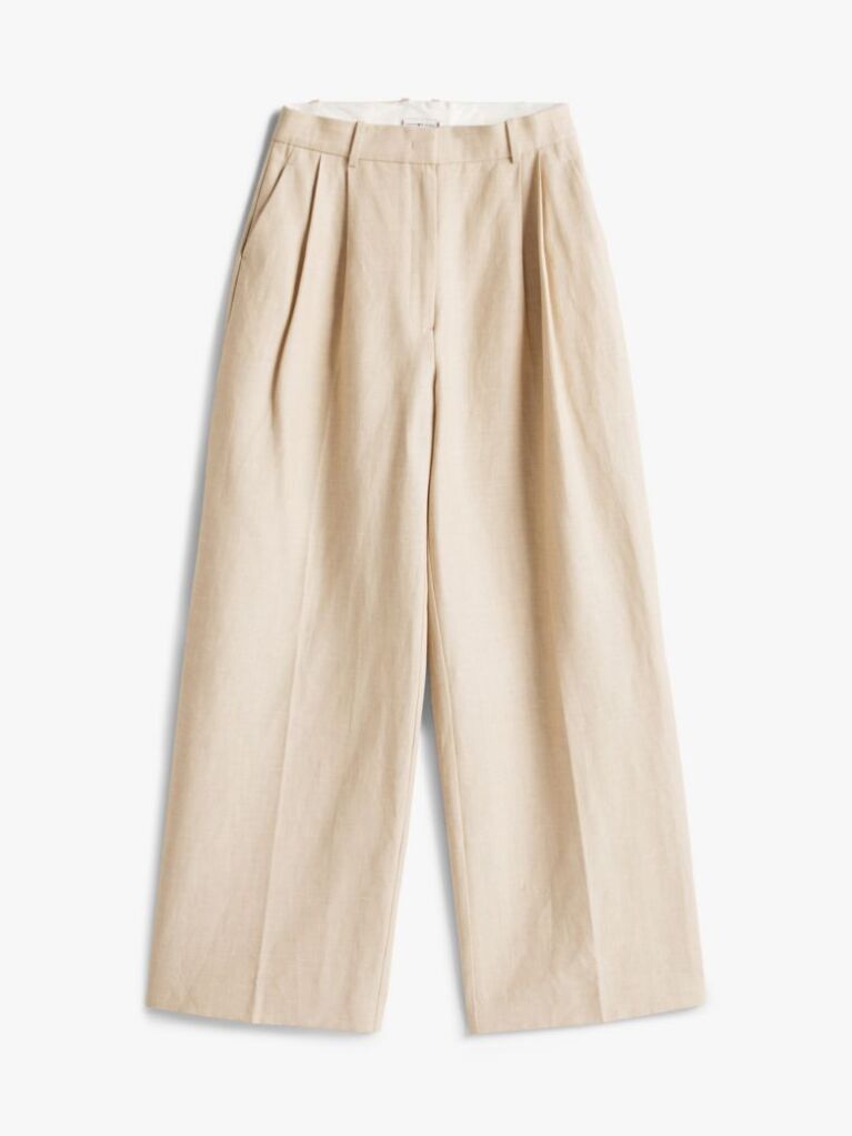 Beige Relaxed Straight Leg Pants  Women