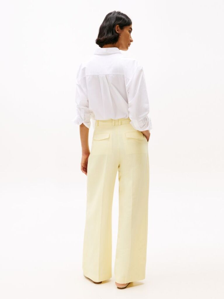 Yellow Relaxed Straight Leg Pants  Women