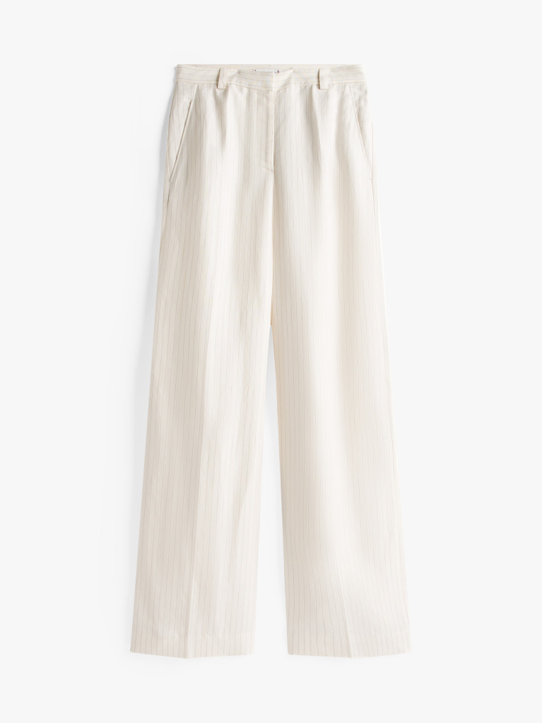 Multi Wide Leg Trousers With Linen  Women