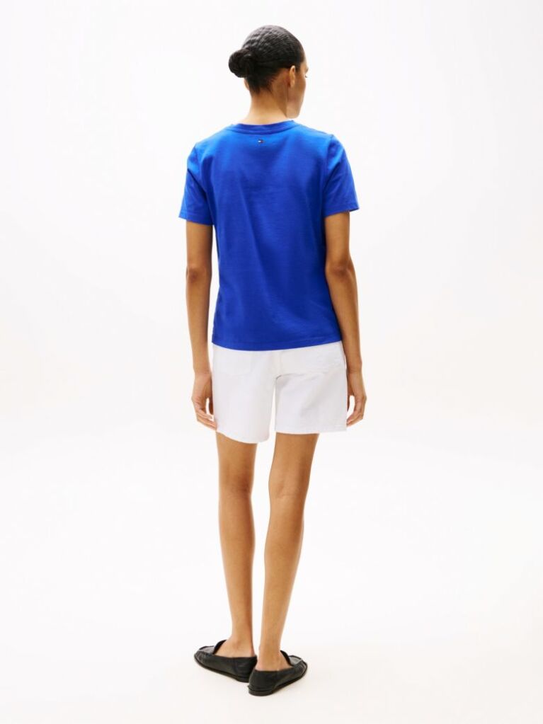 Blue Contrast Flag T-Shirt  Women