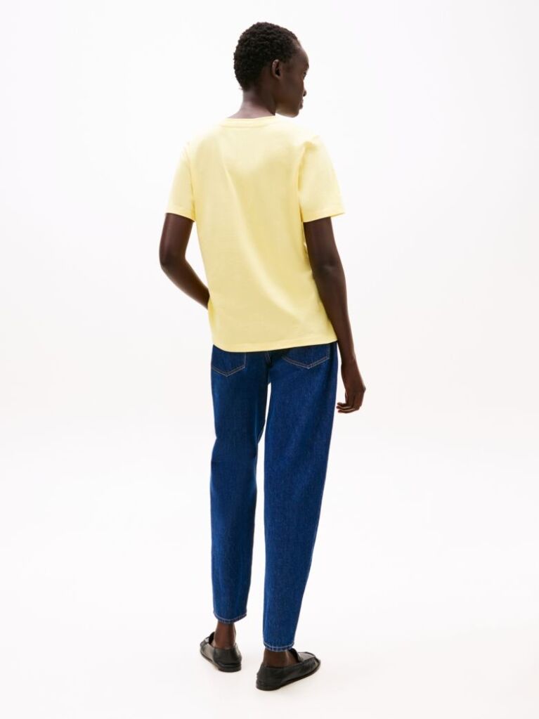 Yellow Contrast Flag T-Shirt  Women