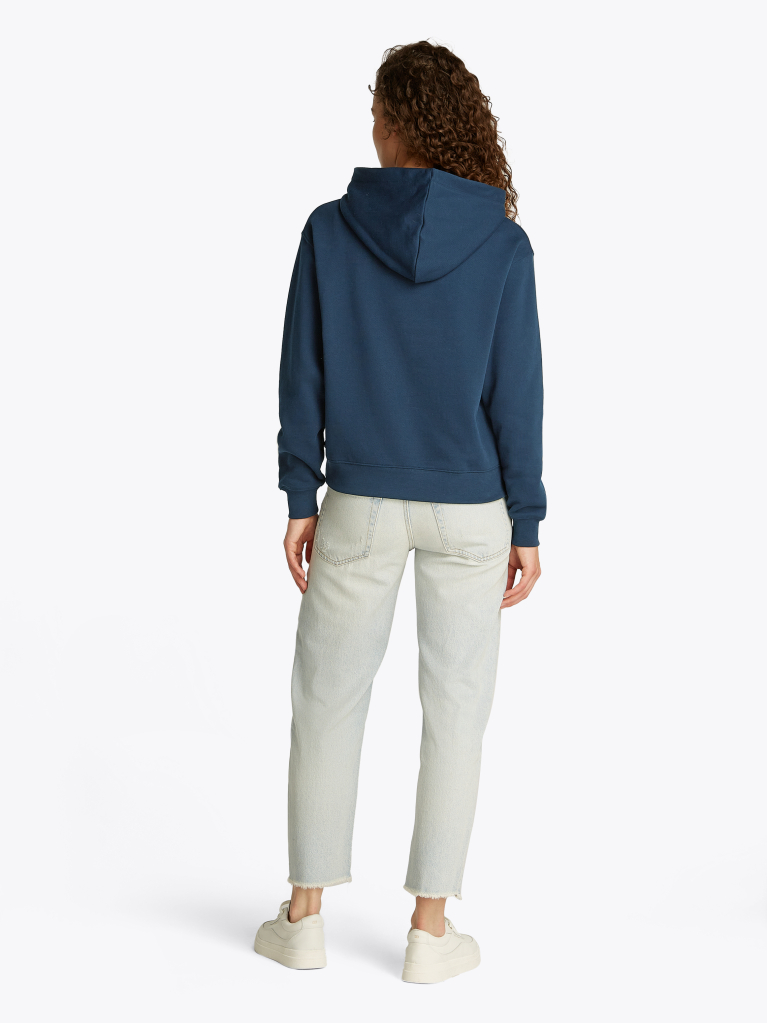 Blue Logo Embroidery Hoody  Women