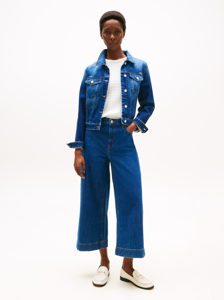 Blue Slim Denim Jacket  Women
