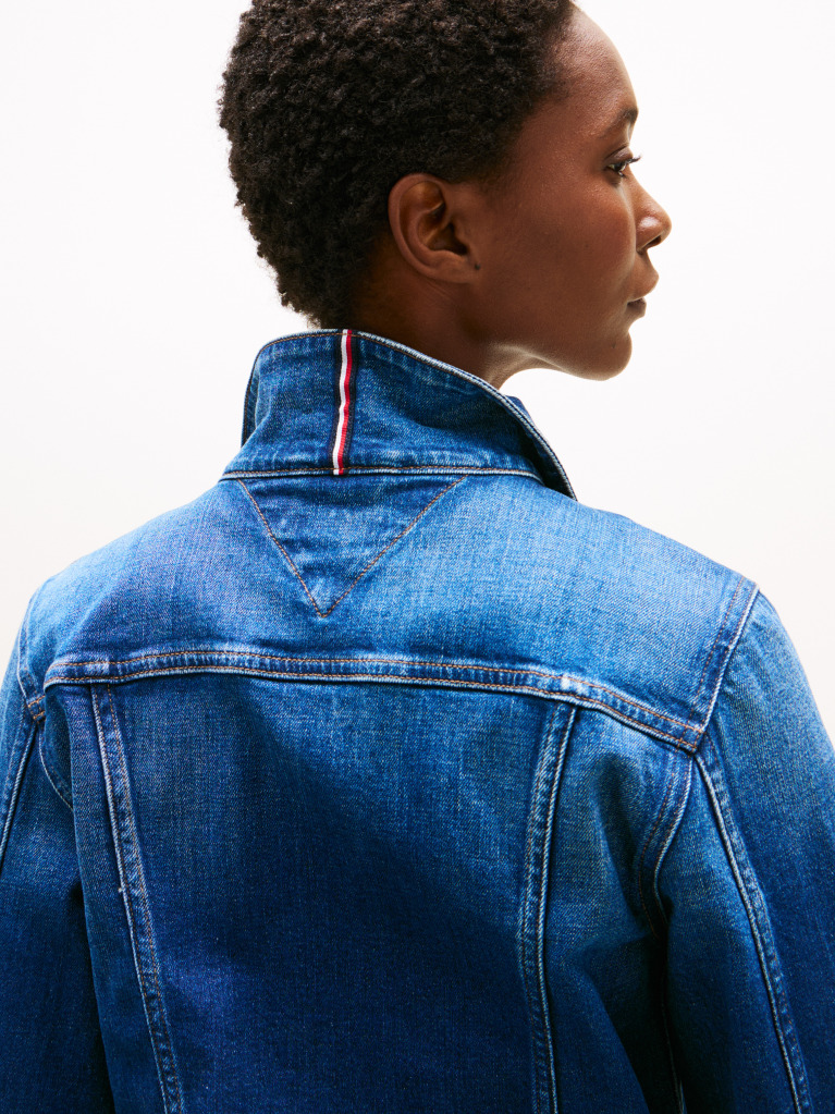 Blue Slim Denim Jacket  Women