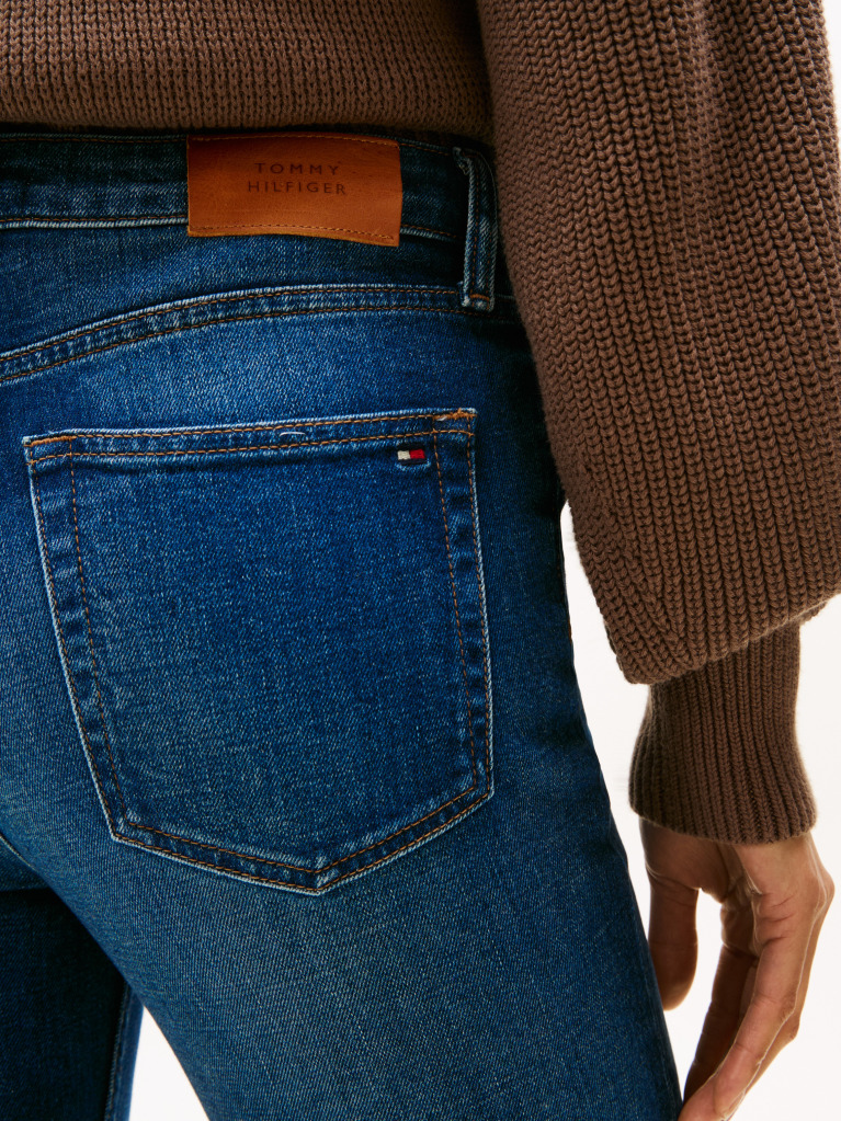 Blue Mid Rise Slim Fit Jeans  Women