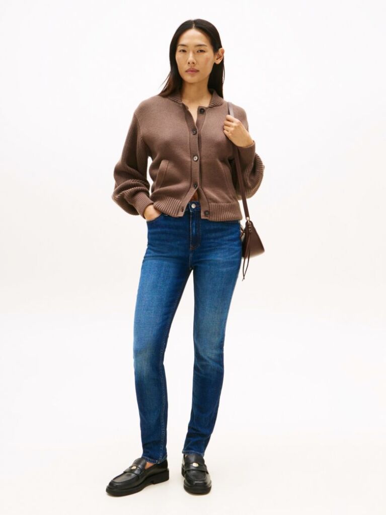 Blue Mid Rise Slim Fit Jeans  Women