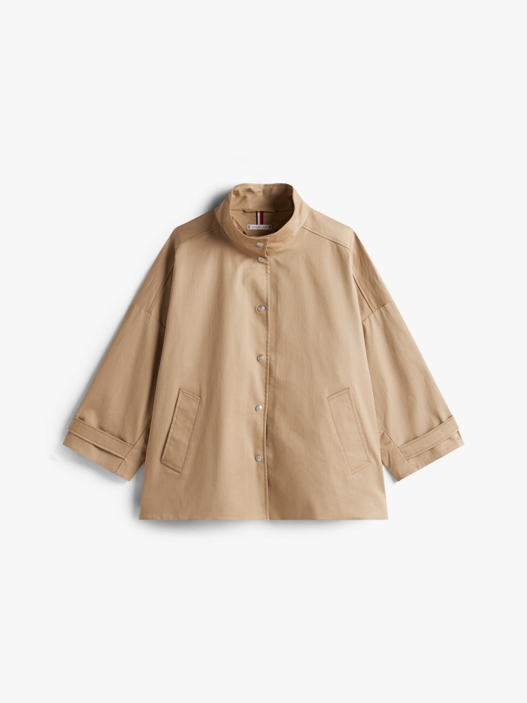 Μπεζ Αδιάβροχο Oversized Παλτό  Γυναίκες