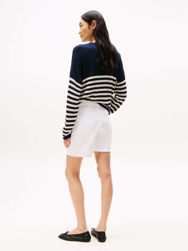 White White Mid Rise Denim Shorts  Women