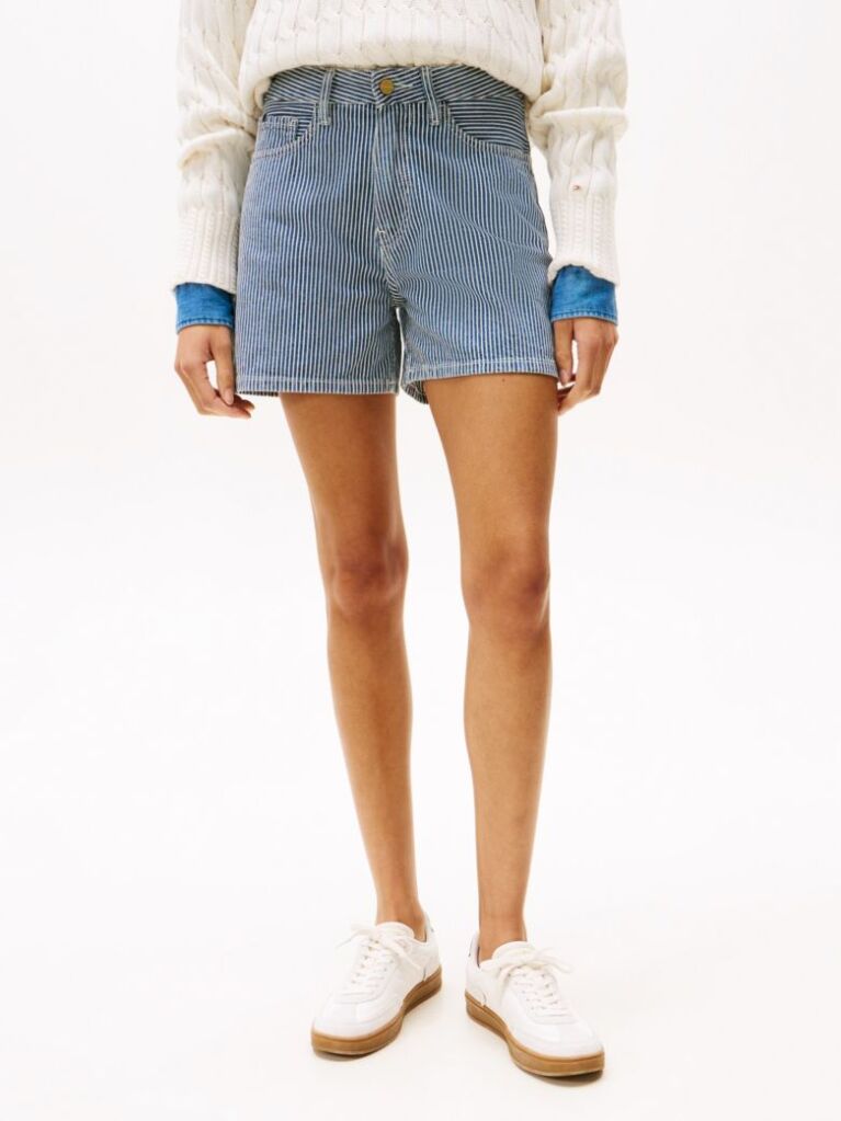 Multi Ριγέ Εβαζέ Denim Σορτς  Γυναίκες
