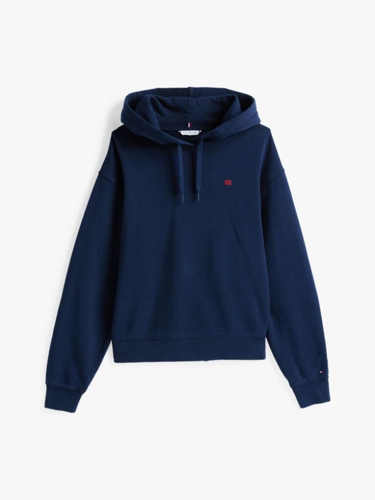Μπλε Hoody Με Κεντητό Σημαιάκι Σε Αντίθεση  Γυναίκες
