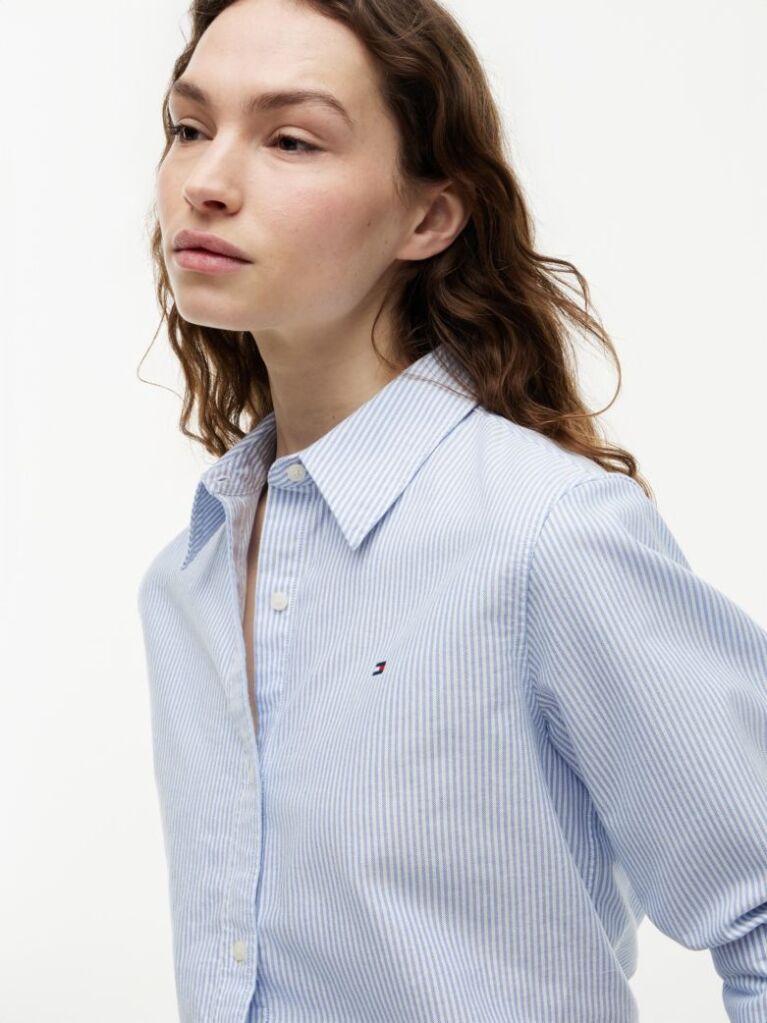 Blue Relaxed Fit Oxford Shirt  Women